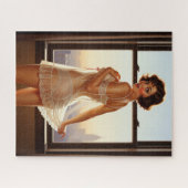 Retro Old School Pin-Up Girl Legpuzzel (Horizontaal)