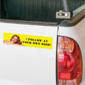 Retro Old School Pin-up meisje Art Bumpersticker (Op Truck)