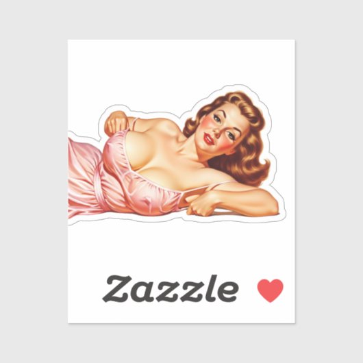 Retro Old School Pin-up meisje Art Sticker (Vel)