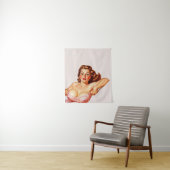 Retro Old School Pin-up meisje Art Wandkleed (In situ)