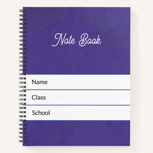 Retro Old School Stationery Blauw Notitieboek (Voorkant)