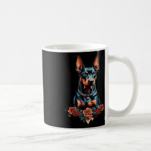 Retro Old School Style Dog Art Vintage Doberman Ta Koffiemok