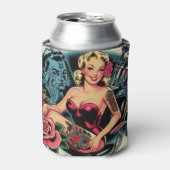 Retro Old School Tattoo Pin Up Blikjeskoeler (Blikje Voorkant)