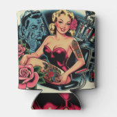 Retro Old School Tattoo Pin Up Blikjeskoeler (Achterkant)