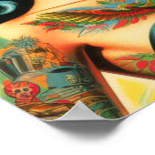 Retro Old School Tattoo Pinup Poster (Hoek)