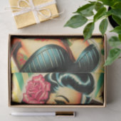 Retro Old School Tattoo Pinup Tissuepapier (Geschenk)