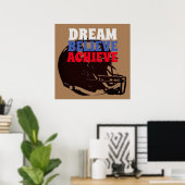 Retro Old Style  50s Football Motivatie Poster (Thuiskantoor)