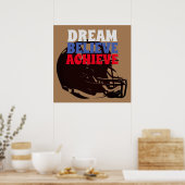 Retro Old Style  50s Football Motivatie Poster (Keuken)