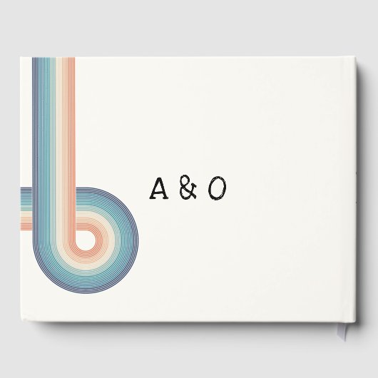  Retro Old Style 70s Wedding Guest Book Gastenboek (Achterkant)