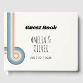  Retro Old Style 70s Wedding Guest Book Gastenboek (Voorkant)