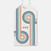 Retro Old Style 70s Wedding Invitation Cadeaulabel (Achterkant)