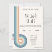 Retro Old Style 70s Wedding Invitation Kaart (Voorkant)