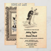  Retro Old Style Couple Comic Book Wedding Kaart (Voorkant / Achterkant)