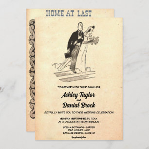  Retro Old Style Couple Comic Book Wedding Kaart