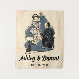  Retro Old Style-voorstel Rustic Wedding Wandkleed