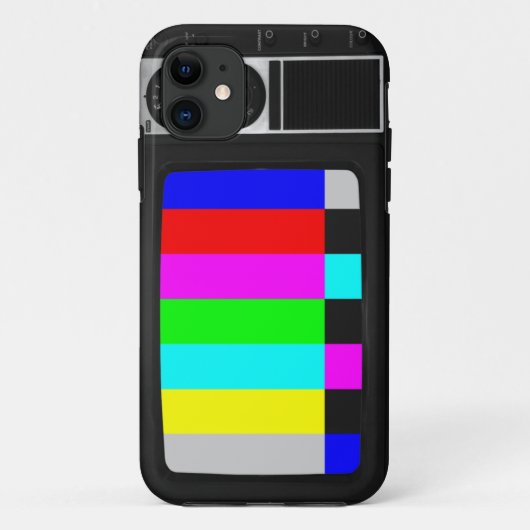 Retro Old TV met Colour Bar iPhone 5/5s Hoesje (Achterkant)