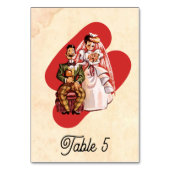 Retro Old Waterverf Comic Book Wedding Kaart (Achterkant)