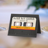 Retro Oldie Maar Goodie Cassettebandje Bruiloft Bedankkaart