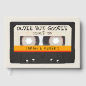 Retro Oldie Maar Goodie Cassettebandje Bruiloft Gastenboek (Voorkant)
