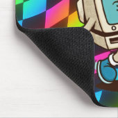 Retro OldTech Psychedelic Mousepad Muismat (Hoek)