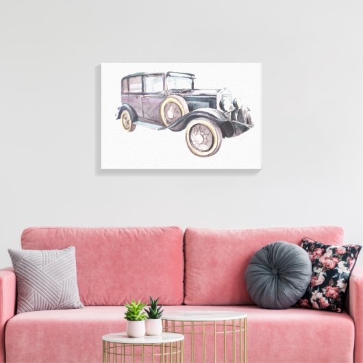 Retro oldtimer. canvas afdruk (Insitu (Woonkamer))