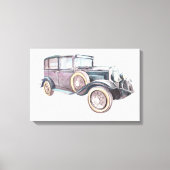 Retro oldtimer. canvas afdruk (Voorkant)