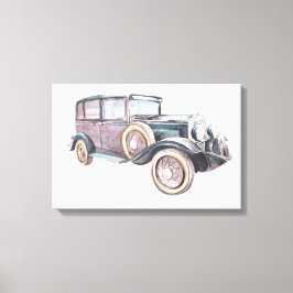 Retro oldtimer. canvas afdruk