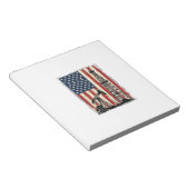 Retro Olieveld Amerikaanse Vlag Vector T-shirt Ont Notitieblok (Schuin)