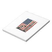 Retro Olieveld Amerikaanse Vlag Vector T-shirt Ont Notitieblok (Linkerzijde)
