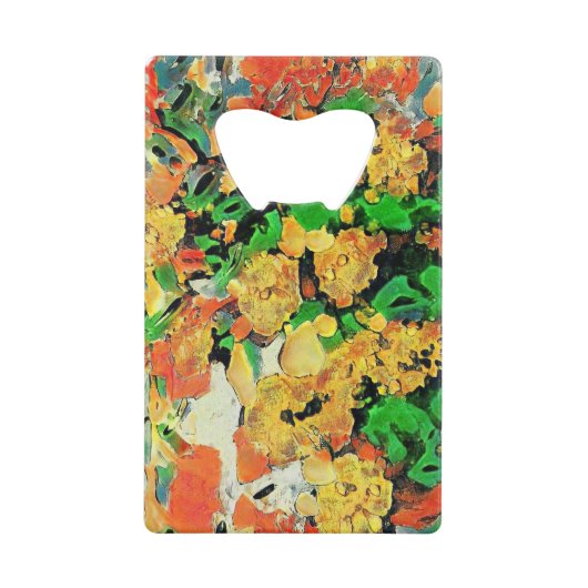 Retro olieverfschilderij: Van Gogh Monet Creditkaart Flessenopener (Voorkant)