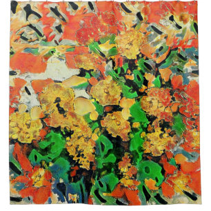 Retro olieverfschilderij: Van Gogh Monet Douchegordijn
