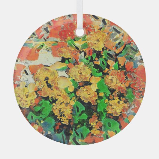 Retro olieverfschilderij: Van Gogh Monet Glas Ornament (Voorkant)