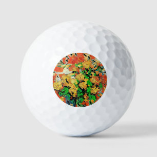 Retro olieverfschilderij: Van Gogh Monet Golfballen