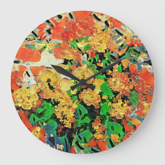 Retro olieverfschilderij: Van Gogh Monet Grote Klok (Voorkant)