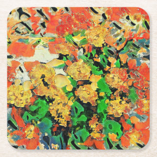 Retro olieverfschilderij: Van Gogh Monet Kartonnen Onderzetters