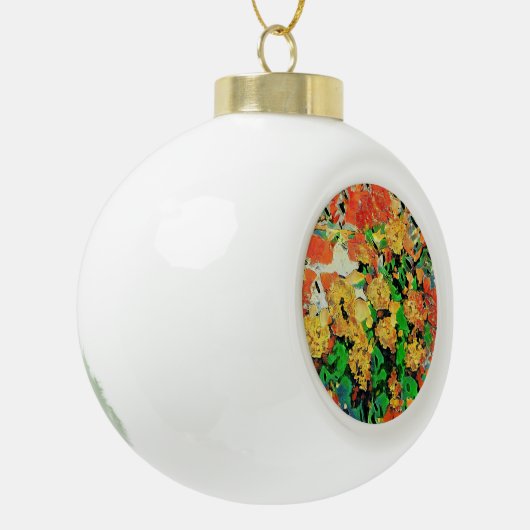 Retro olieverfschilderij: Van Gogh Monet Keramische Bal Ornament (Links)