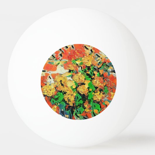 Retro olieverfschilderij: Van Gogh Monet Pingpongbal (Achterkant)