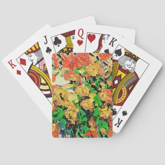 Retro olieverfschilderij: Van Gogh Monet Pokerkaarten (Achterkant)