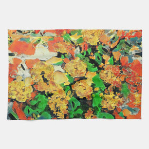 Retro olieverfschilderij: Van Gogh Monet Theedoek