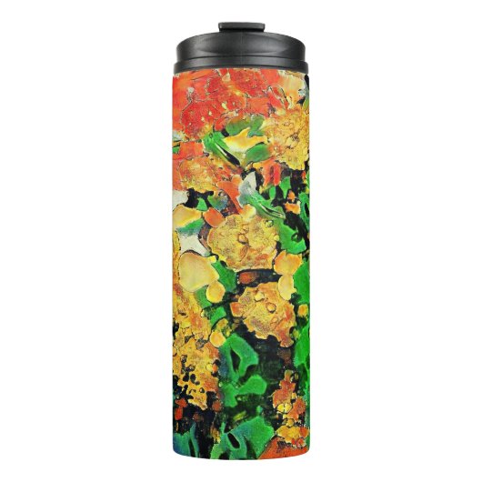 Retro olieverfschilderij: Van Gogh Monet Thermosbeker (Voorkant)