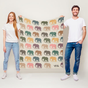 Retro Olifantendeken Geschenk Vintage Dierenliefhe Fleece Deken