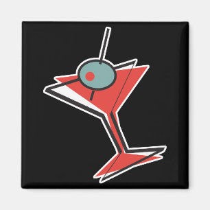 retro olijf martini magneet