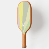 Retro Olijfsorbet Monogram Modern Gepersonaliseerd Pickleball Paddle (Links)