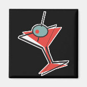 retro olive martini magneet (Voorkant)