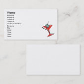 retro olive martini visitekaartje (Voorkant / Achterkant)