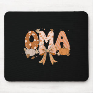 Retro Oma Coquette Bows Leopard Herfst Thanksgivin Muismat