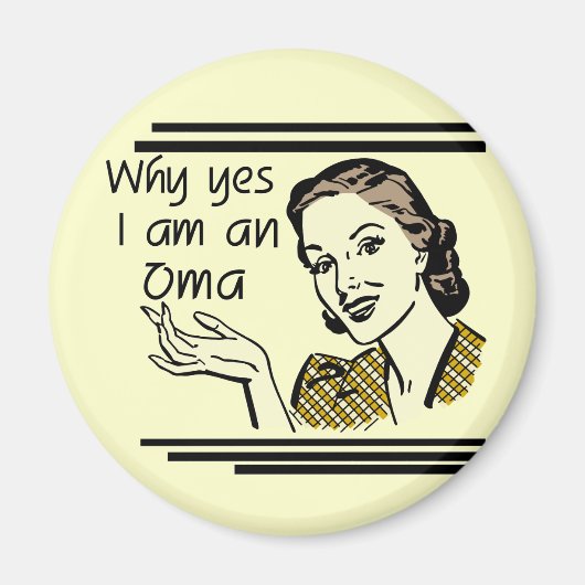 Retro Oma Tshirts en geschenken Magneet (Voorkant)
