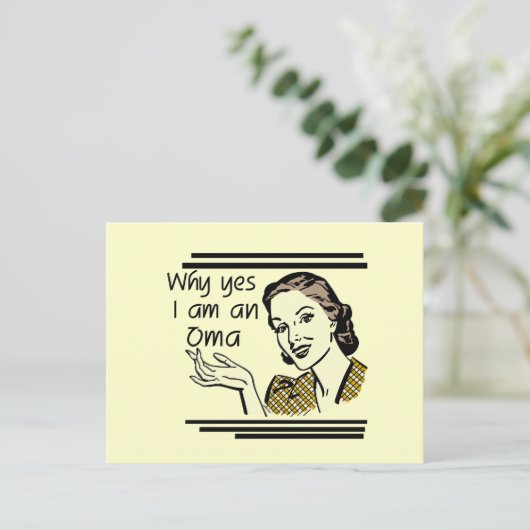 Retro Oma Tshirts en Gifts Briefkaart (Staand voorkant)