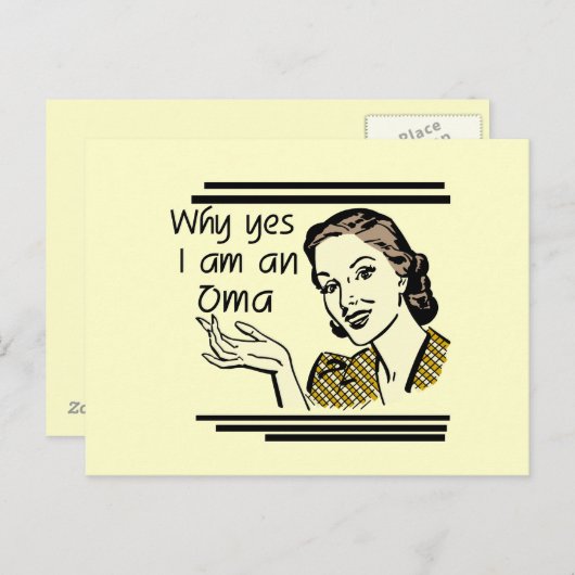 Retro Oma Tshirts en Gifts Briefkaart (Voorkant / Achterkant)