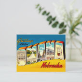 Retro Omaha Nebraska ansichtkaart Briefkaart (Staand voorkant)